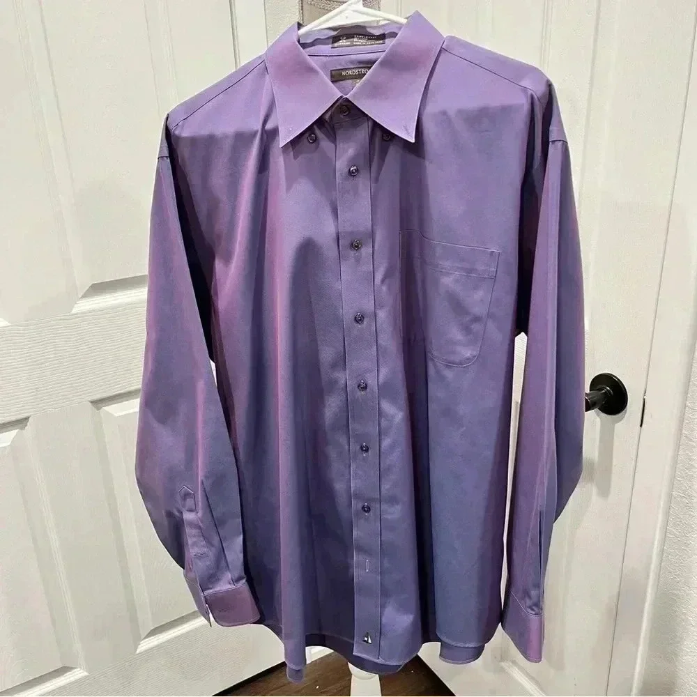 Nordstrom NWOT wrinkle free cotton organic cotton blend button down dress shirt